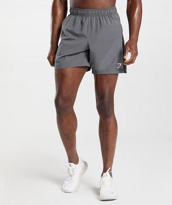 Pánské Šortky Gymshark Sportovní Šedé Černé | CZ 2826WNB